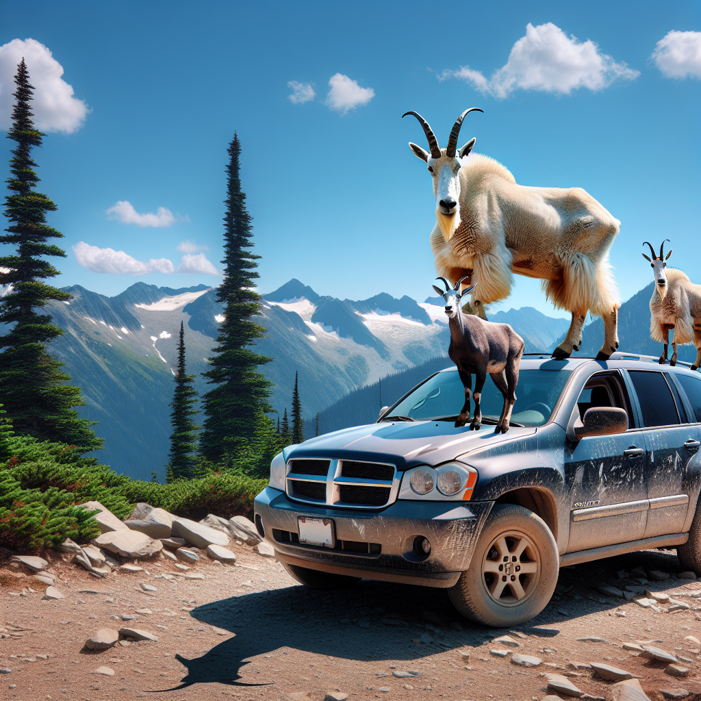 Mountain Goats Hold Impromptu Stress Test on Hiker’s SUV: A Baa-rilliant Showdown!

In a world filled with mundane stress tests that involve laboratory equipment and highly-trained professionals, two enterprising mountain goats in Colorado have stolen the show by deciding to put a hiker’s SUV to the ultimate test of durability