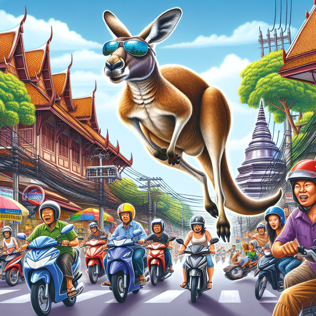 BREAKING: KANGAROO ON THE LOOSE IN CHIANG MAI, RESIDENTS ADVISED TO WEAR HELMETS AND PANIC

Chiang Mai, Thailand – In a bizarre incident that has left zookeepers hopping mad, a rogue kangaroo named “Kiki” escaped from the Chiang Mai Zoo while its enclosure was being scrubbed clean