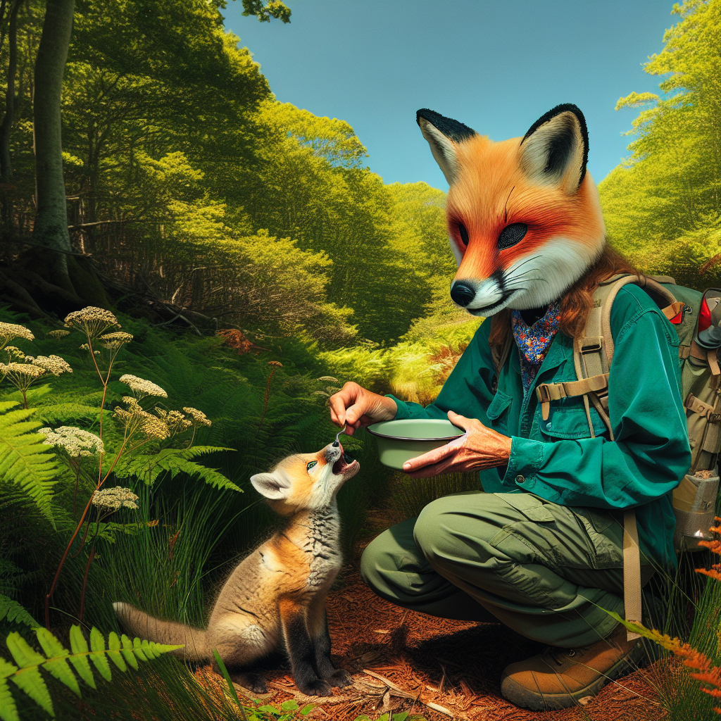BREAKING: Wildlife Rescuer’s Daring Disguise Saves the Day (and the Kit’s Sanity)!

In a bizarre and hilarious incident, a wildlife rescuer in Virginia donned a RED FOX MASK to feed an orphaned kit, and we’re not even making this up! The dramatic footage, which has gone viral, shows the brave rescuer, identified as 32-year-old Jenny Jenkins, suiting up in the furry disguise to gain the trust of the tiny, adorable ball of fluff