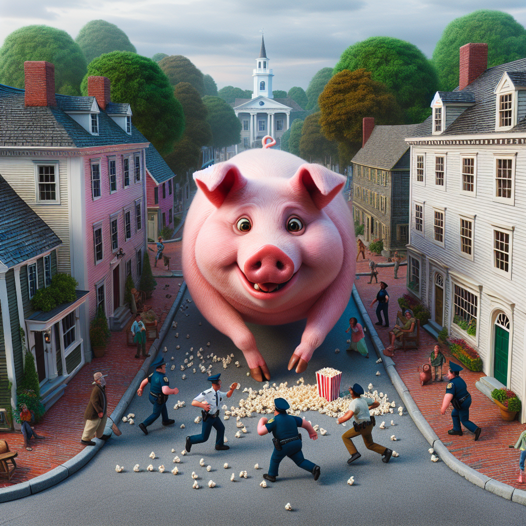 BREAKING: PIG ON THE LOOSE!

In a daring and deliciously devious operation, Massachusetts police officers employed a cunning tactic to apprehend a rogue pet pig that had been wreaking havoc on the quaint town of Orleans