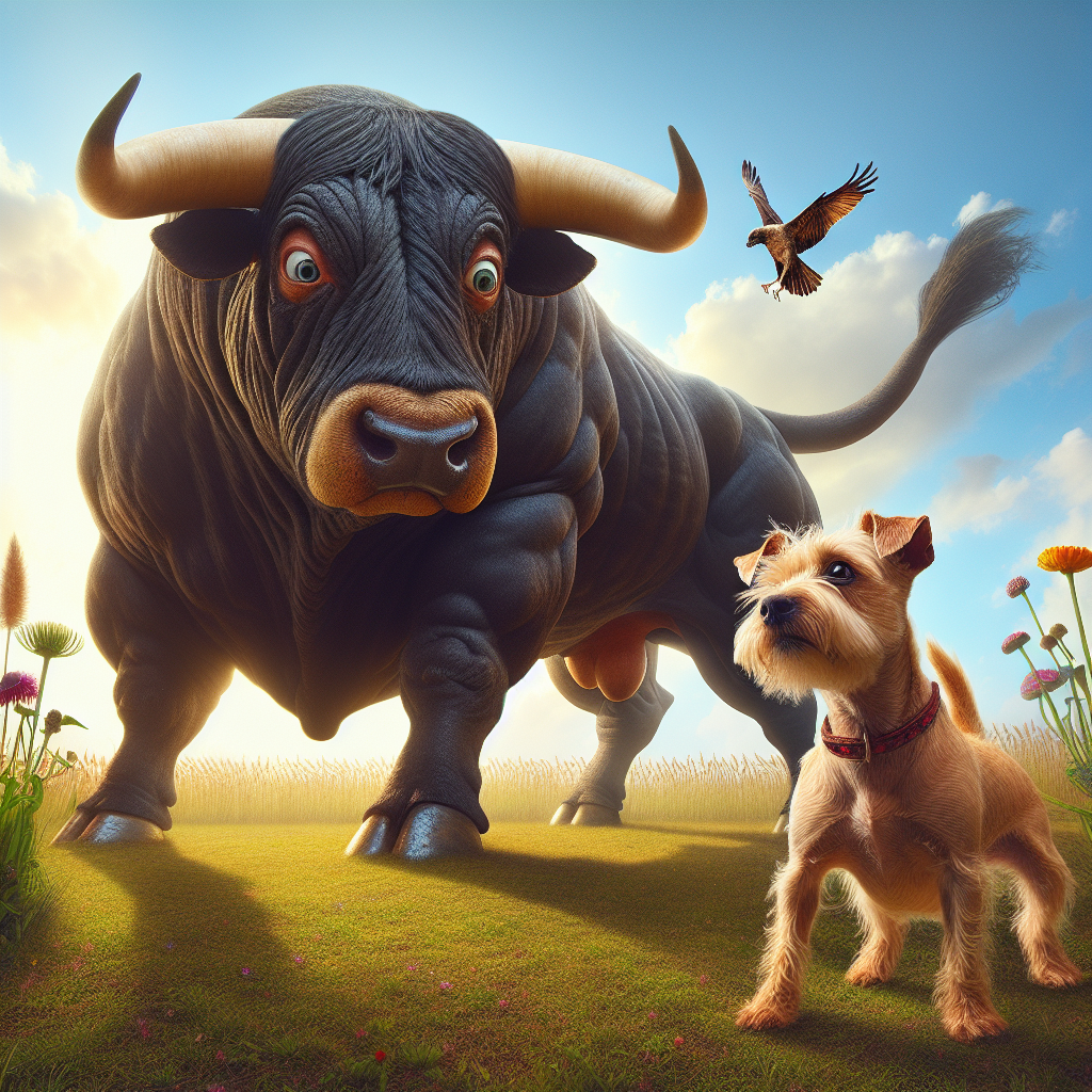 BREAKING: Canine Courageousness Reaches New Heights as “Tiny” the Terrier Takes Down 500-Pound Bull, Wins Prestigious 2025 Hambone Award

In a jaw-dropping display of bravery, determination, and utter recklessness, a feisty little terrier named “Tiny” has been awarded the 2025 Hambone Award for her daring battle against a 500-pound bull
