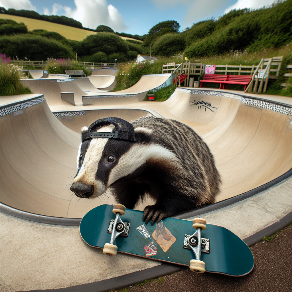 BREAKING: RAD BADGER RESCUE IN CORNWALL!

In a bizarre incident that has left residents of Cornwall scratching their heads, a radical badger was spotted shredding the gnar at a local skate park before getting stuck in a steep-edged bowl