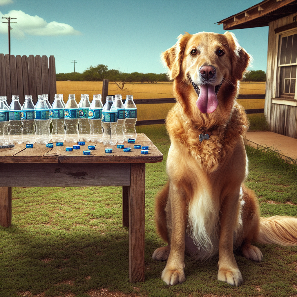 BREAKING: CANINE SENSATION SWEEPS THE LONE STAR STATE

In a jaw-dropping display of drool-worthy dexterity, a Texas dog named Bubba has set a new world record by removing an astonishing 11 caps from plastic bottles in a blistering 1 minute and 0 seconds!

Eyewitnesses claim that Bubba, a 3-year-old golden retriever from small-town Texas, coolly strolled up to a table laden with 11 plastic bottles, gave a confident flick of his ear, and got to work