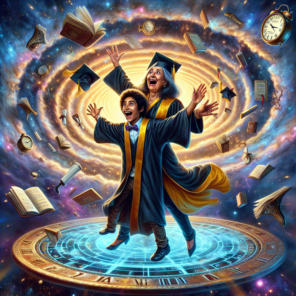 BREAKING: MOTHER AND SON DEFY SPACE-TIME CONTINUUM, GRADUATE TOGETHER IN JAW-DROPPING DISPLAY OF FAMILY SYNERGY

In a stunning achievement that has left the academic community agog with wonder, a mother and son have simultaneously received graduate degrees on the same day, shattering the fabric of reality and redefining the concept of “family bonding