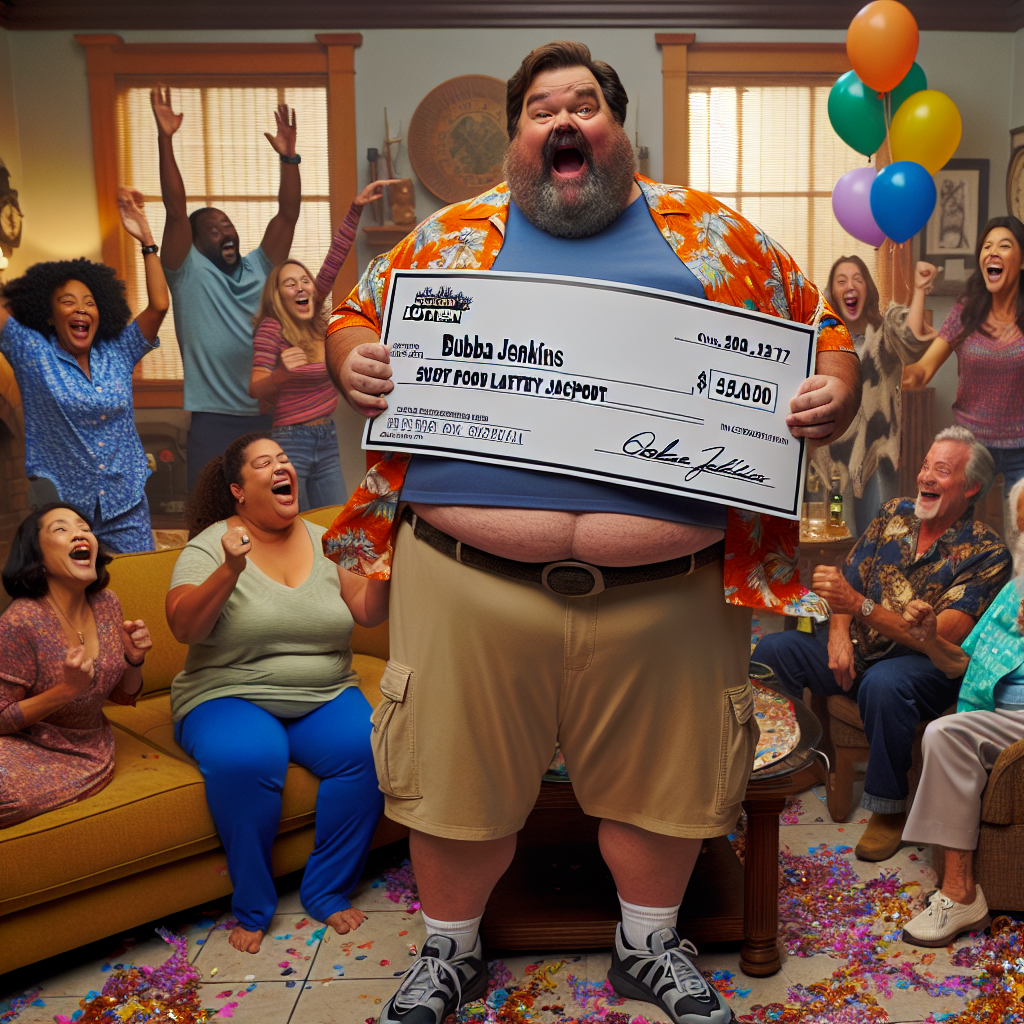 BREAKING: Local Man’s Dad Bod Pays Off in a Big Way – Literally!

In a shocking turn of events that has left the small town of Oakdale, North Carolina reeling, 42-year-old Bubba Jenkins’ annual Father’s Day lottery ritual has finally paid off in a major way
