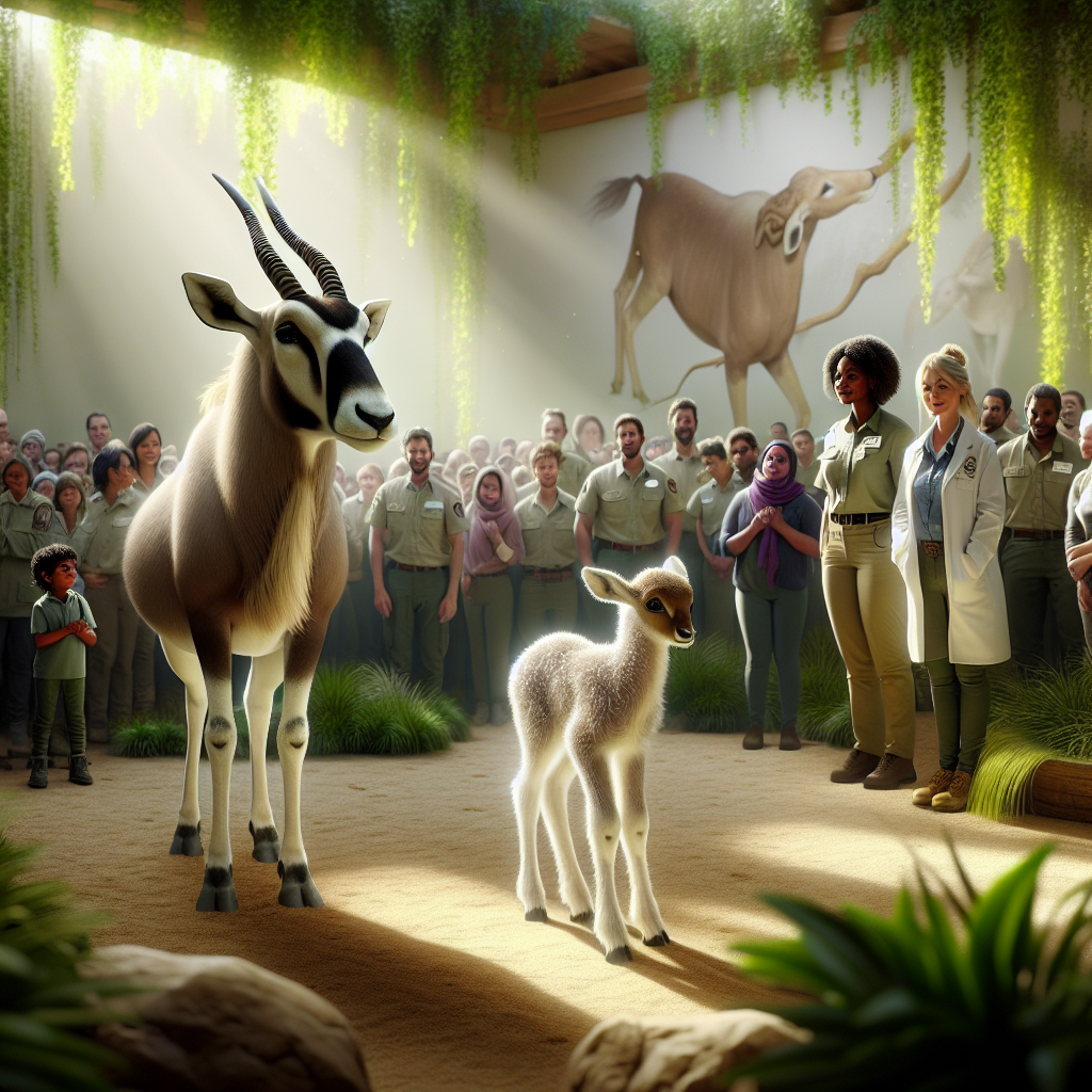 BREAKING: Miracle in the Heartland as Critically Endangered Addax Calf Born at Kansas Zoo!

In a stunning turn of events that has left the scientific community agog and the general public utterly delighted, the Topeka Zoo in Kansas has announced the birth of a critically endangered addax calf, sending shockwaves of joy throughout the nation