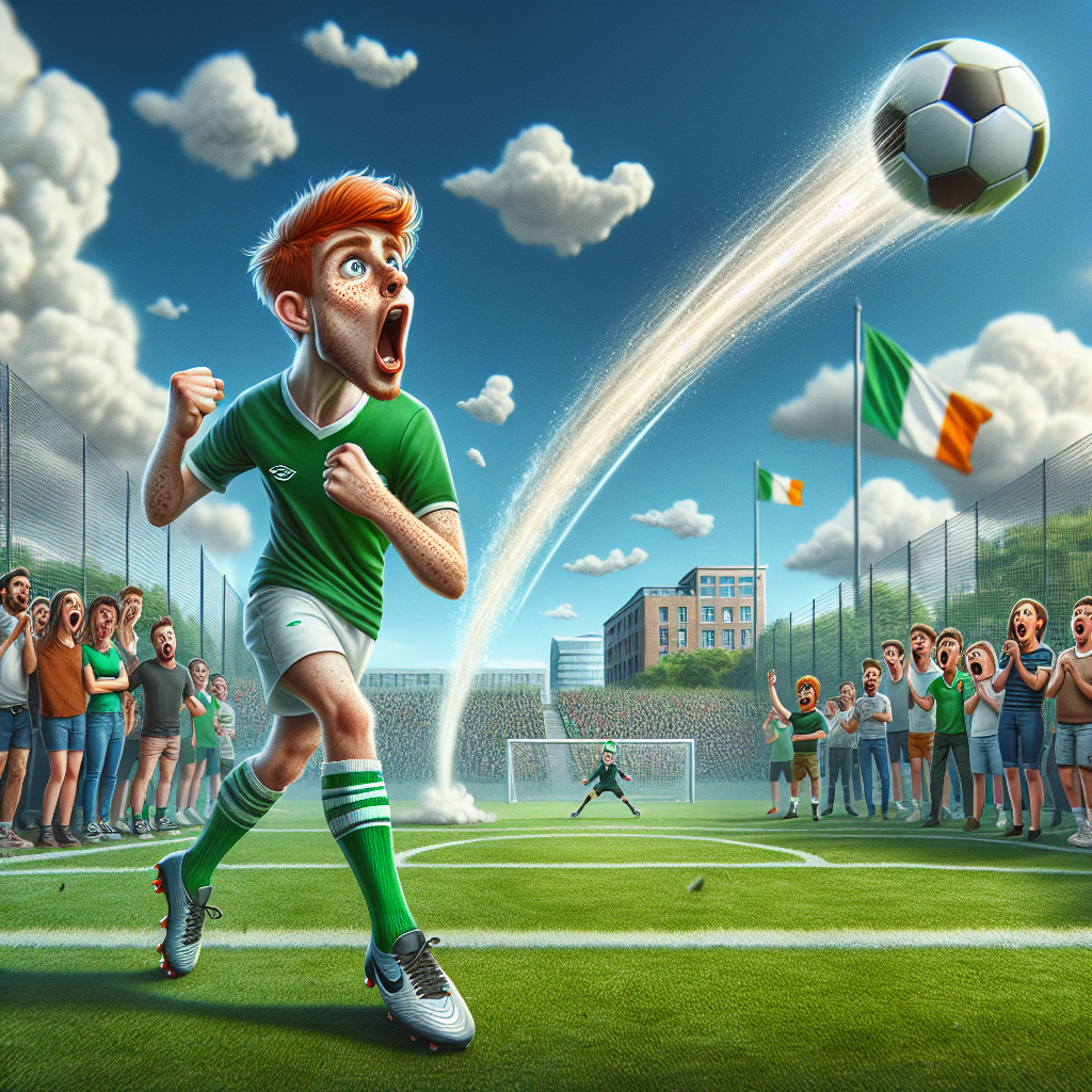 BREAKING: Irish Soccer Sensation Shatters World Record with Cannon-Like Kick

DUBLIN, IRELAND – In a jaw-dropping display of athleticism and sheer brute force, Irish soccer player Seamus O’Flaherty has set a new Guinness World Record for the longest soccer ball throw, launching the ball an astonishing 127 feet, 5 inches into the stratosphere