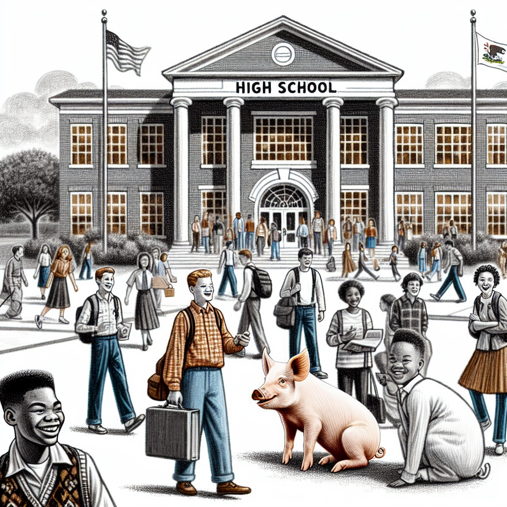 Local Pig Takes a Break from Partying, Finds Life in the Fast Lane at Illinois High School

In a twist that puts “party animal” to shame, an adventurous pig took a momentary detour from its birthday celebrations to escape into the wild and, not surprisingly, ended up at a local Illinois high school