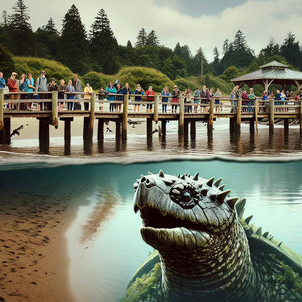 BREAKING: PREHISTORIC TERROR SPOTTED IN PACIFIC NORTHWEST!

In a jaw-dropping, scale-tingling, and fin-tastic turn of events, a gargantuan, dinosaur-like alligator snapping turtle was discovered lurking beneath a dock at a popular Washington beach, sending shockwaves of excitement and terror through the coastal community!

The behemoth reptile, estimated to be a whopping 10 FEET IN LENGTH and weighing a massive 500 POUNDS, was spotted by a keen-eyed beachgoer, who promptly alerted the authorities