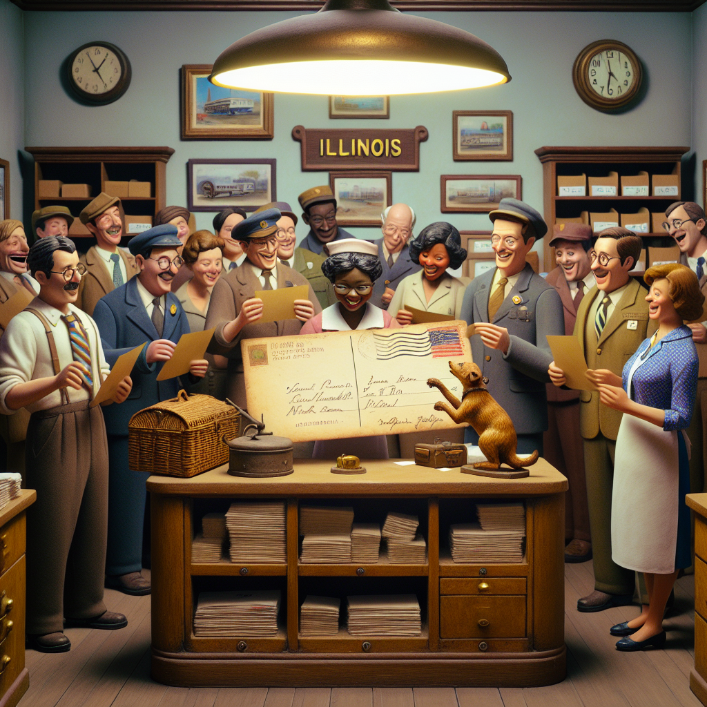 BREAKING: MIND-BOGGLING, RECORD-BREAKING, AND UTTERLY ASTOUNDING CASE OF DELAYED MAIL REUNION ROCKS ILLINOIS POST OFFICE!

In a jaw-dropping, heartwarming, and downright unbelievable turn of events, a postcard that had been lost in the mail for a staggering 72 years finally arrived at its destination in a small Illinois town, leaving a trail of bewildered postal officials and a very, very old sender in its wake