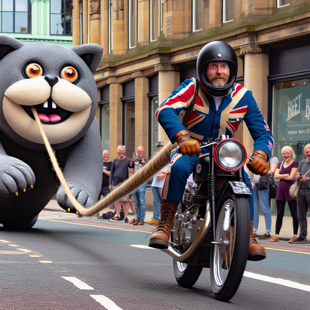 BRITISH BEARCAT BREAKS BONE-CHOOSING, HEART-STOPPING, RECORD-BREAKING GUINNESS WORLD RECORD!

In a death-defying, jaw-dropping, and utterly bonkers stunt, British daredevil, Nigel “The Nutty Navigator” Nelson, was intentionally dragged behind his motorcycle at a mind-boggling 159