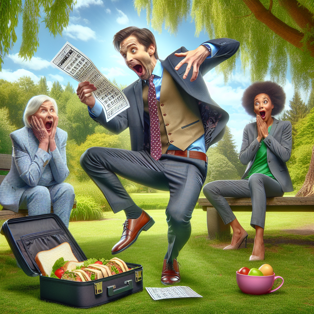 BREAKING: LOCAL MAN FORGETS LUNCH, WINS $3 MILLION LOTTERY PRIZE IN DRAMATIC TURN OF EVENTS

In a bizarre incident that has left experts baffled and lottery enthusiasts ecstatic, 32-year-old John Smith of Anytown, USA, has won a whopping $3 million lottery prize – all because he forgot his lunch