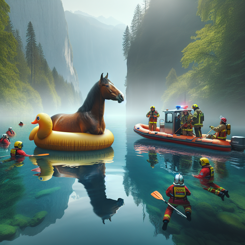 BREAKING: Equine Aquatic Adventure Turns into Dramatic Rescue Operation

In a bizarre incident that has left animal lovers and firefighters alike scratching their heads, a horse named Mr