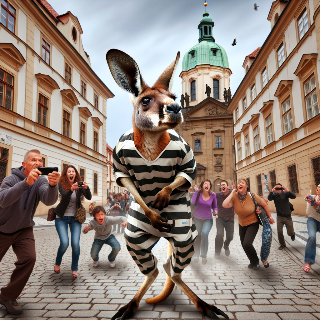 BREAKING: ROO-GATE ROCKS CZECH REPUBLIC AS FEARSOME KANGAROO GOES ROGUE

In a shocking turn of events, a kangaroo named “Kiki” has hopped its way to freedom from a maximum-security prison in the Czech Republic, leaving a trail of chaos and bewildered onlookers in its wake