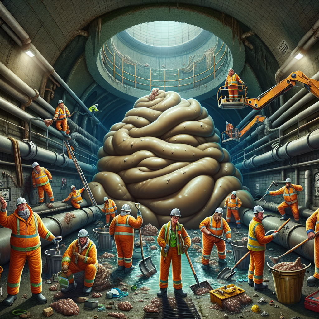 BREAKING: London’s Sewer System Liberated from 110-Pound “Monster” Fatberg

In a daring and dramatic operation, a team of fearless sewer workers in London has successfully extracted a gargantuan 110-pound “fatberg” from the city’s underground drainage system