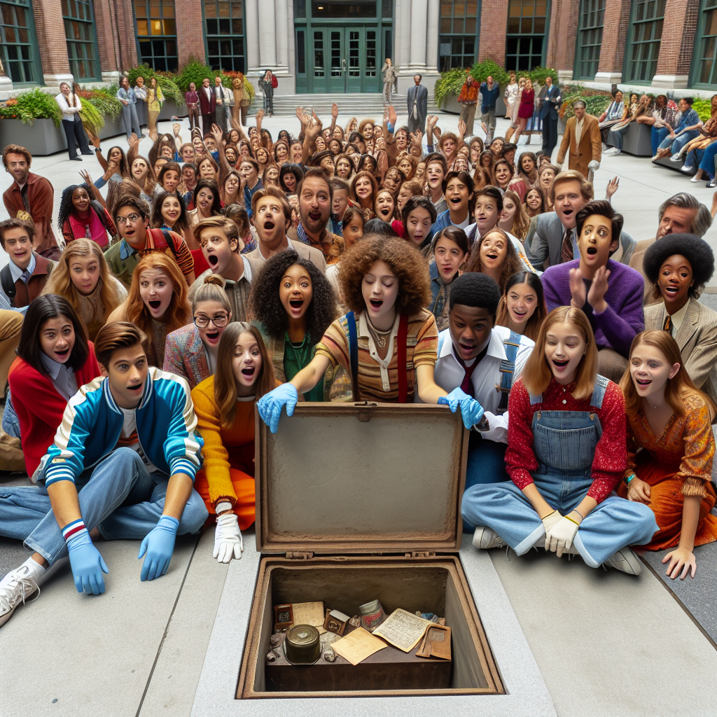 Time Capsule Discovery at New York High School: Excitement Peaks for Items from the Obscure Past

In a riveting turn of events that has undoubtedly left modern-day teenagers trembling with anticipation, custodians at a New York high school have uncovered a long-lost time capsule that was originally intended to be opened in 2017
