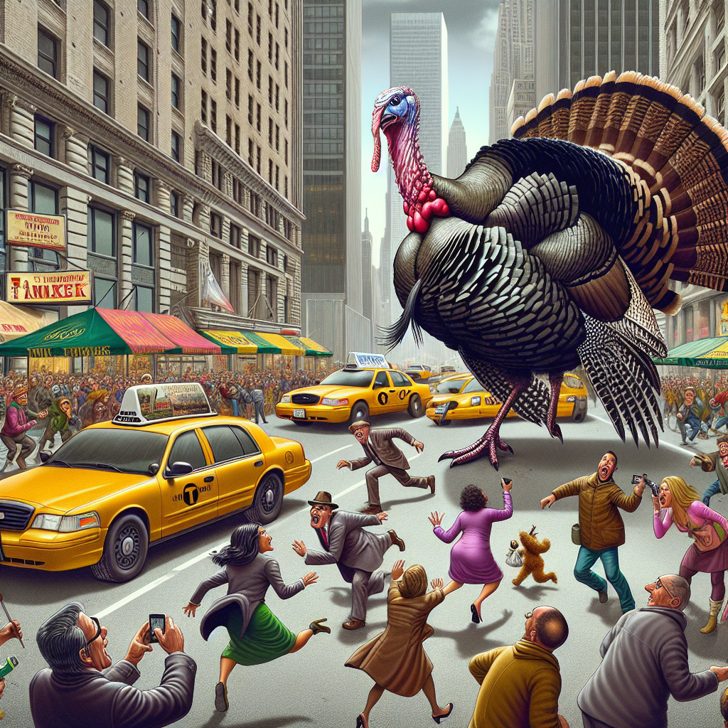 BREAKING: Rogue Turkey Terrorizes Manhattan, Again!

In a shocking turn of events, the infamous wild turkey that made headlines last year has returned to wreak havoc on the concrete jungle of Manhattan