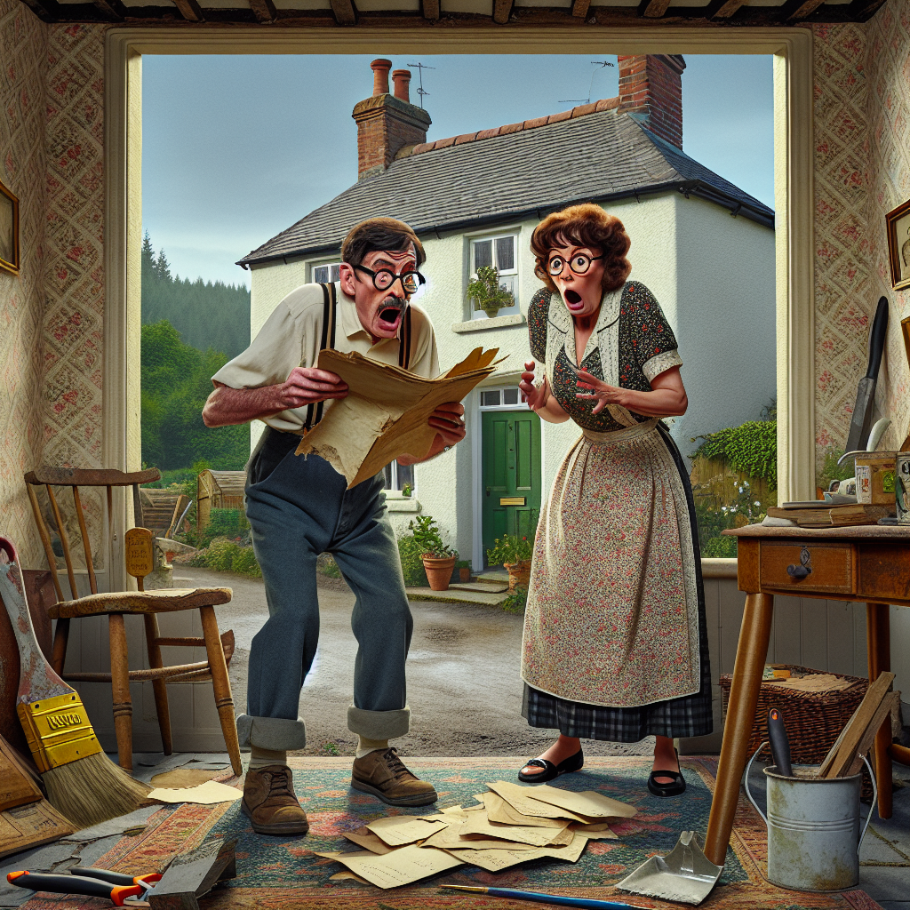 BREAKING: Shocking Secret Uncovered in Quaint English Cottage!

In a jaw-dropping, utterly-astonishing, and completely-out-of-the-blue revelation, a unsuspecting English couple, Nigel and Agnes Pembly, stumbled upon a treasure trove of scandalous letters while renovating their charming 1920s semi-detached home in the sleepy village of Nether-Wobblebury
