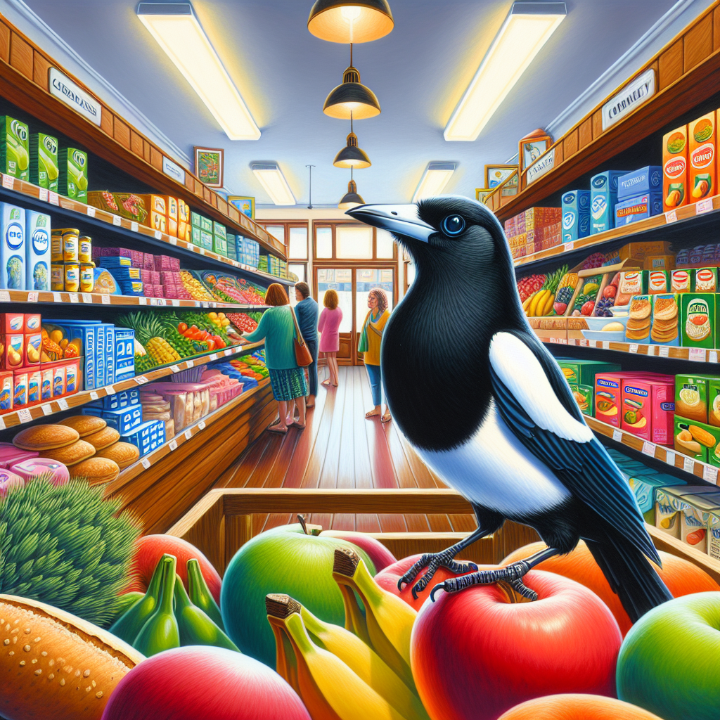 Magpie’s Grocery Store Adventure: A Day in the Life of a Hungry Bird

In what can only be described as an extraordinary feat of wildlife escapology, an intrepid magpie in Australia took it upon itself to explore the opulence of domestic consumerism