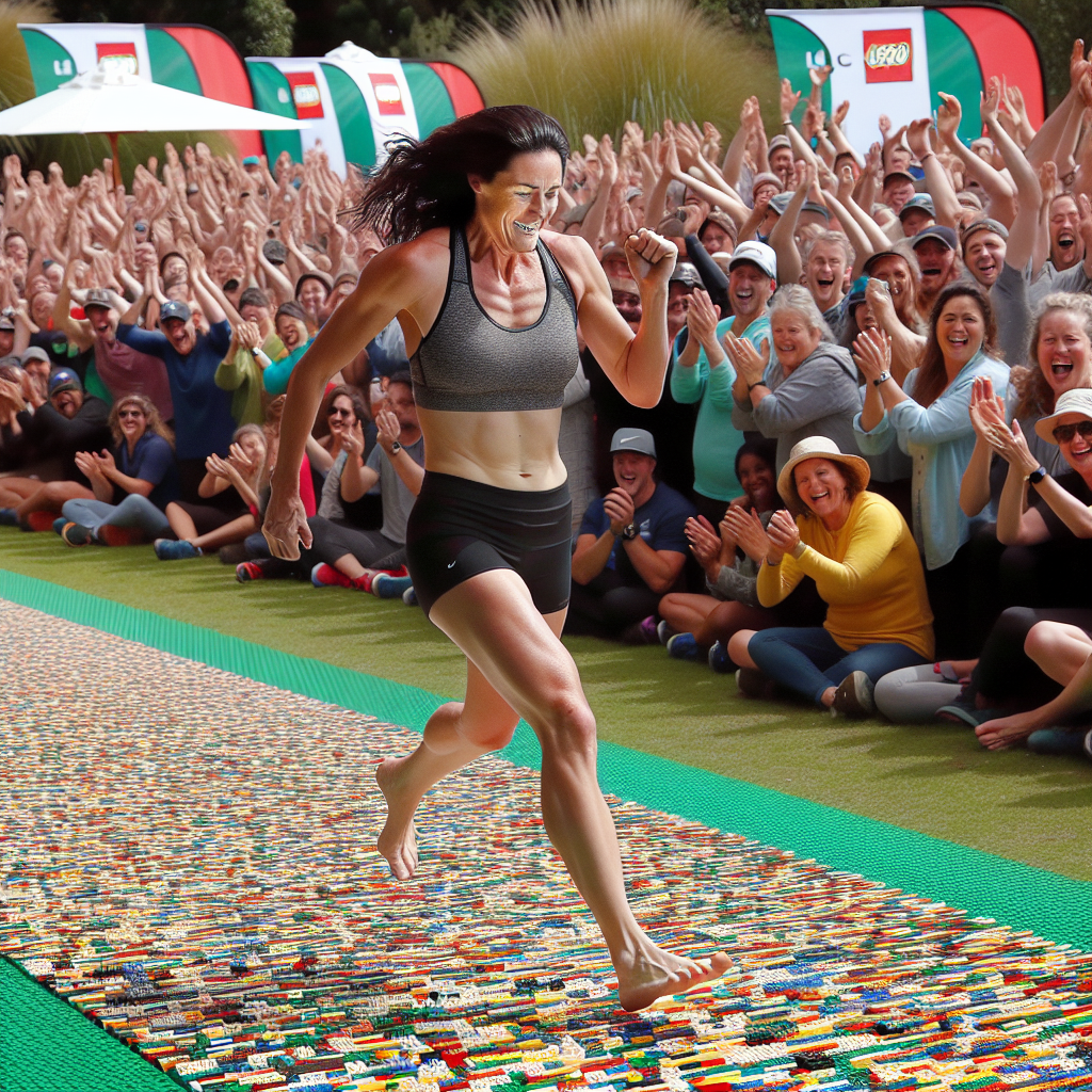 SHOCKING DISPLAY OF TOE-TAL DOMINANCE: Kiwi Woman Shatters Record with Barefoot Lego Run

In a jaw-dropping display of foot fortitude, 32-year-old Auckland resident, Bronwyn Bruntley, has obliterated the Guinness World Record for running barefoot over 100 meters of loose Lego bricks, clocking an astonishing time of 24