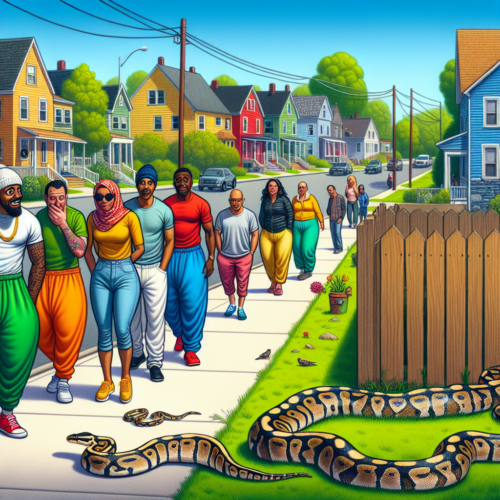 BREAKING: SNAKE ON THE LOOSE IN MASSACHUSETTS, RESIDENTS ADVISED TO WEAR PANTS AT ALL TIMES

In a bizarre incident that has left residents of Worcester, Massachusetts on high alert, a sneaky ball python has been spotted slithering through the streets, leaving a trail of shock and awe in its wake