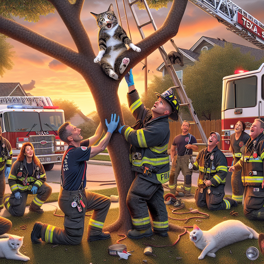 BREAKING: FELINE IN EXTREME CRISIS SAVED BY BRAVE TEXAS EMERGENCY RESPONSE TEAM

In a heart-stopping, action-packed drama that will leave you on the edge of your seat, a fearless feline was rescued from a harrowing ordeal in the small town of Pecos, Texas, yesterday evening