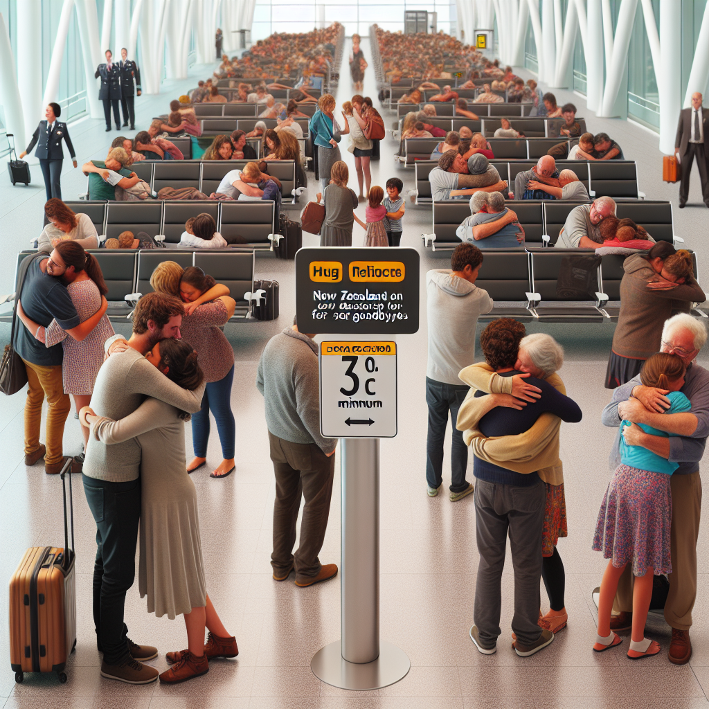 Kiwis Embrace New Hug Regulation: Families Now Restricted to Three-Minute Send-Offs at Airport

In a stunning move meant to enhance operational efficiency and curb emotional excess, the airport authorities of New Zealand have enacted a groundbreaking regulation limiting all drop-off hugs to a strict three-minute maximum