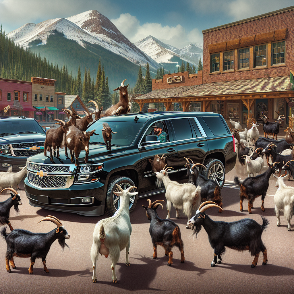 BREAKING: Baaaaad News for SUV Owner!

In a bizarre incident that has left residents of a small Colorado mountain town in stitches, a herd of mischievous goats somehow managed to not only infiltrate a parking lot, but also locate the one vehicle they just couldn’t resist: a sleek, black SUV