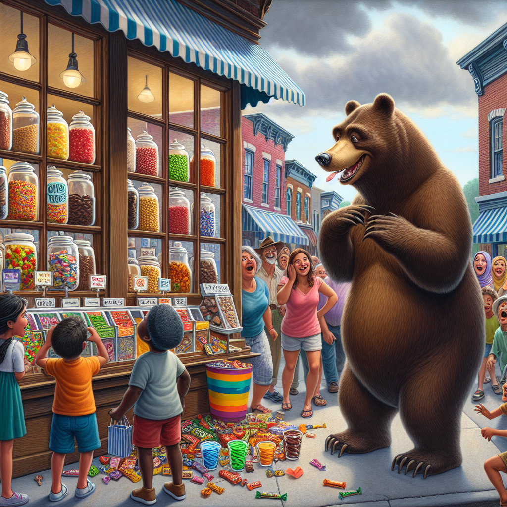 BREAKING: BEAR’S SUGAR FUELED RAMPAGE HITS TENNESSEE TOWN

In a bizarre incident that has left residents of Sweetwater, Tennessee in stitches, a bear with a serious sweet tooth was caught on camera wandering into the local candy store, “Sugar Rush,” in search of free samples