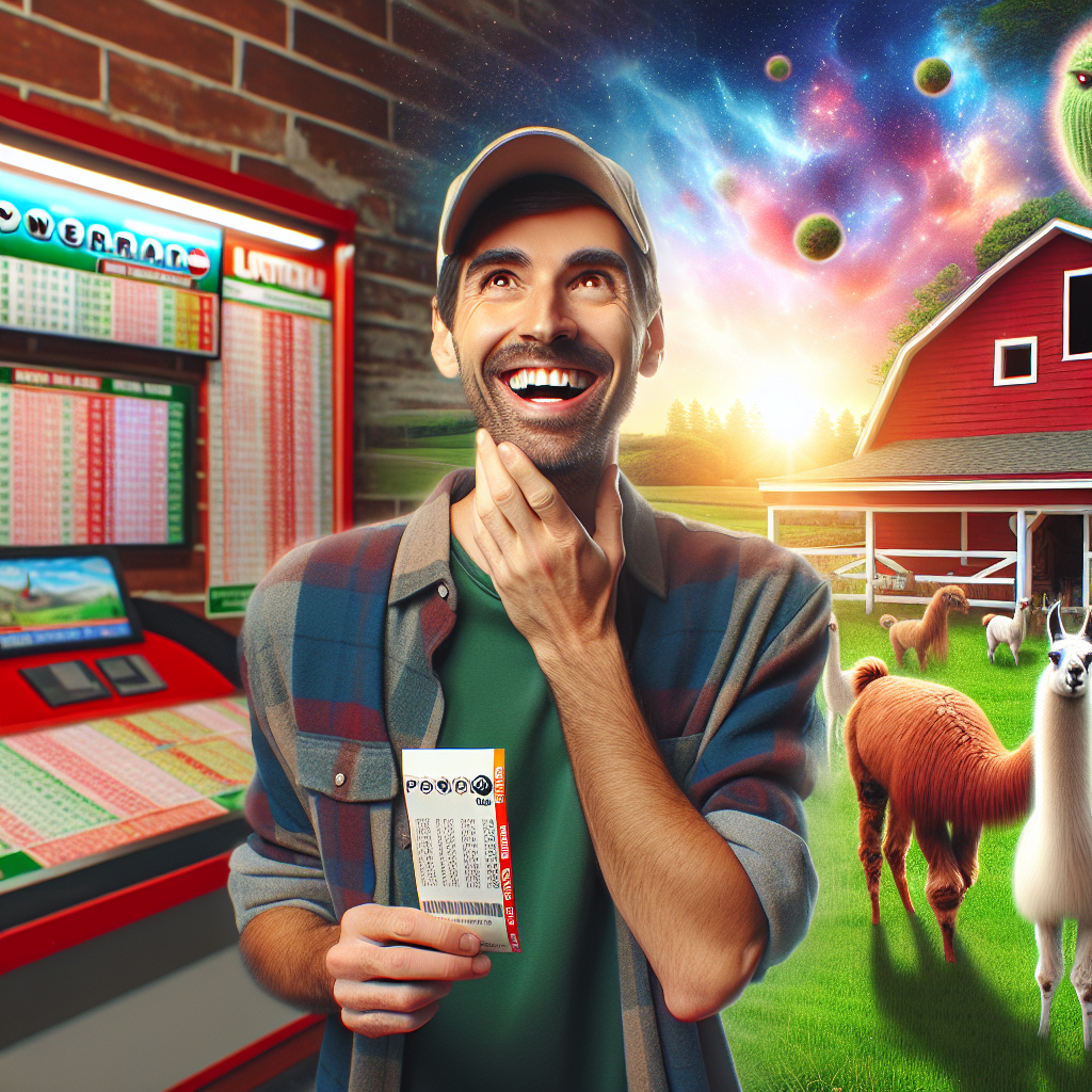 Michigan Man Shocked as Powerball Payout Triples, Immediately Plans for a Llama Farm

LANSING, MI – In a stunning turn of events that has completely disrupted the space-time continuum of lottery-winning expectations, a Michigan man, Tom “Lucky Duck” Thompson, discovered that his recent Powerball winnings were not just inflated by adrenaline and dreams of retiring by the beach, but rather three times more than the dismal figure he previously calculated