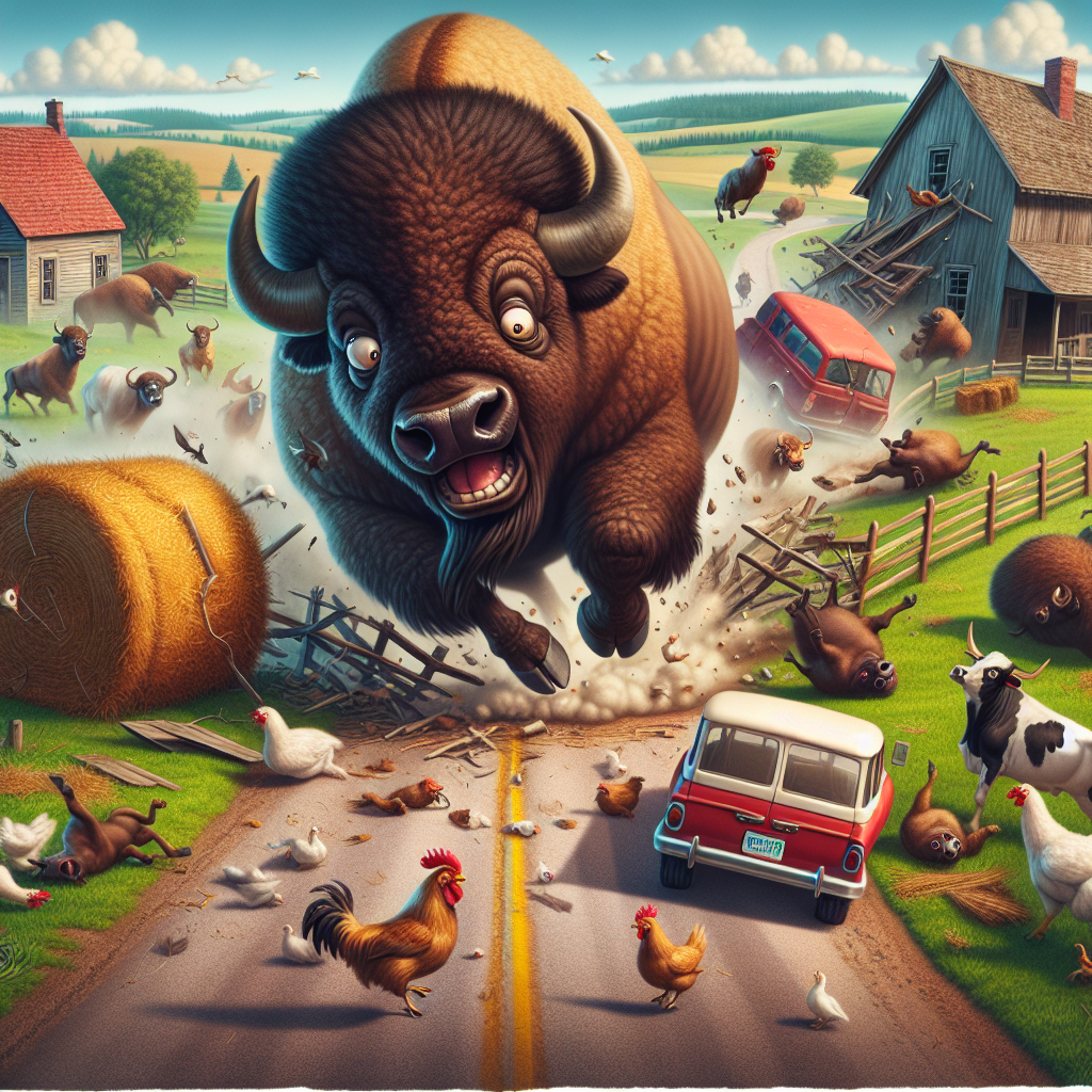 BREAKING: BISON ON THE LOOSE!

A “very aggressive” bison named Boris, who was described as having a “vendetta against the free world,” escaped from a farm in rural Ontario yesterday evening, leaving a trail of chaos and destruction in its wake