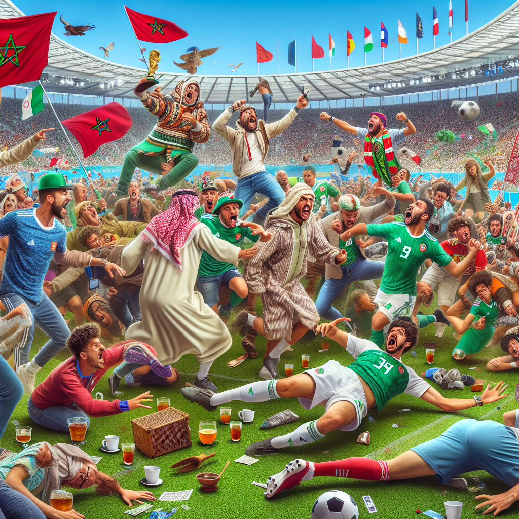 BREAKING: Morocco Madness Erupts as Fans Storm Pitch in Protest of Dubious Goal, Game Descends into Chaos

PARIS, FRANCE – In a jaw-dropping, utterly bonkers turn of events, the opening match of the Paris Olympics men’s soccer tournament was brought to a grinding halt for nearly two hours after Moroccan fans, fueled by outrage and a healthy dose of tea, stormed the pitch to protest a disputed goal by Argentina