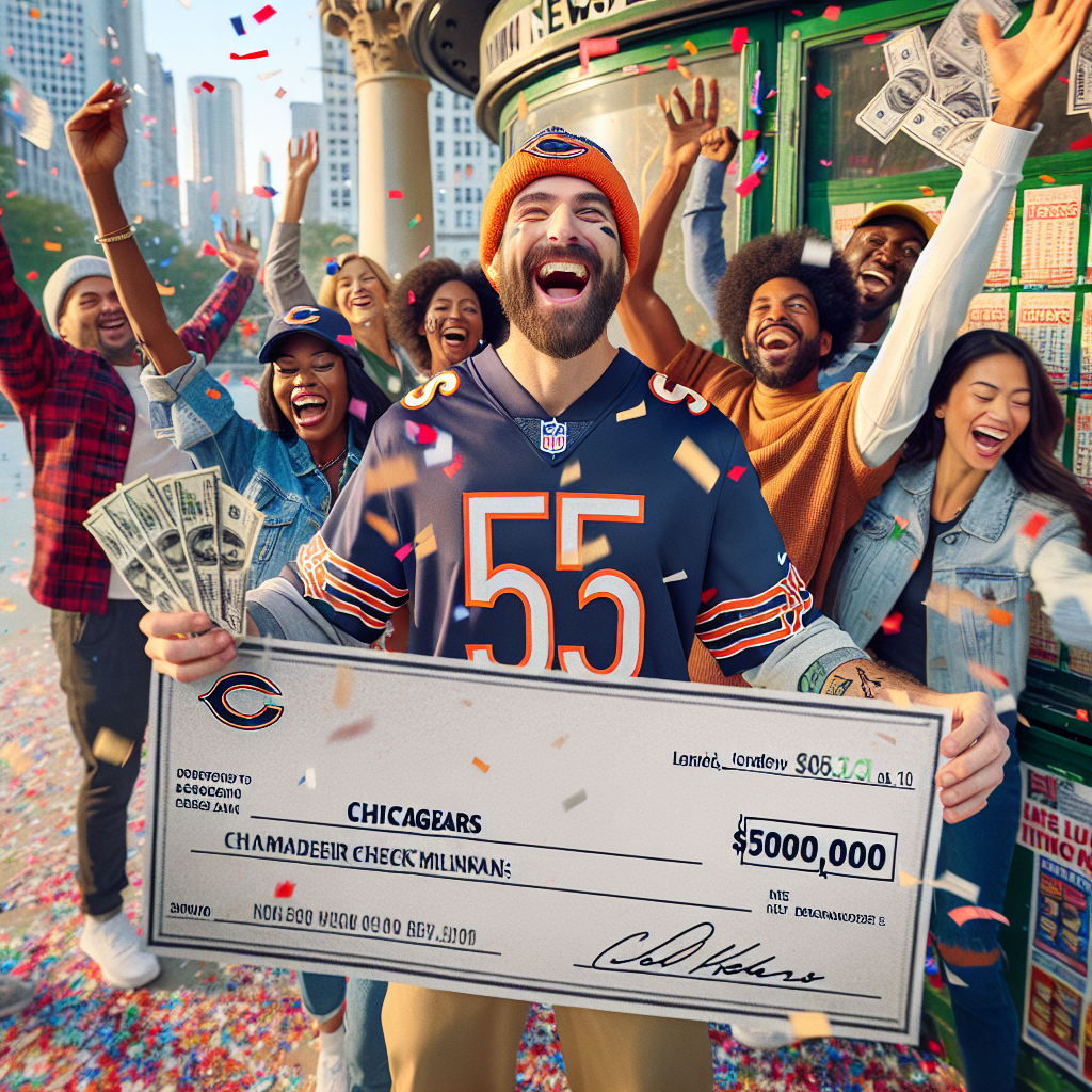ROARING WITH JOY: Local Man’s Day Turns Around with Life-Changing Lottery Win

In a stunning turn of events, a distraught Chicago Bears fan, identified as 32-year-old Dave Wilson, had his spirits lifted in an instant after winning a whopping $500,000 in the lottery
