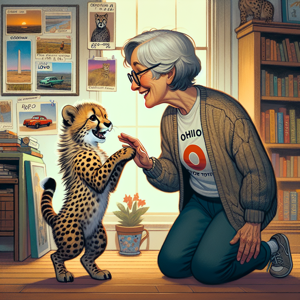 BREAKING: Cheetah Cub’s Cross-Country Adventure Ends in Drama and Delight

In a daring, heartwarming, and utterly absurd tale of interspecies foster care, a rambunctious cheetah cub born at the Oregon Zoo has successfully relocated to a top-secret facility in Ohio, where it has been paired with a loving foster mother who just so happens to be a retired librarian with a penchant for 80s rock music