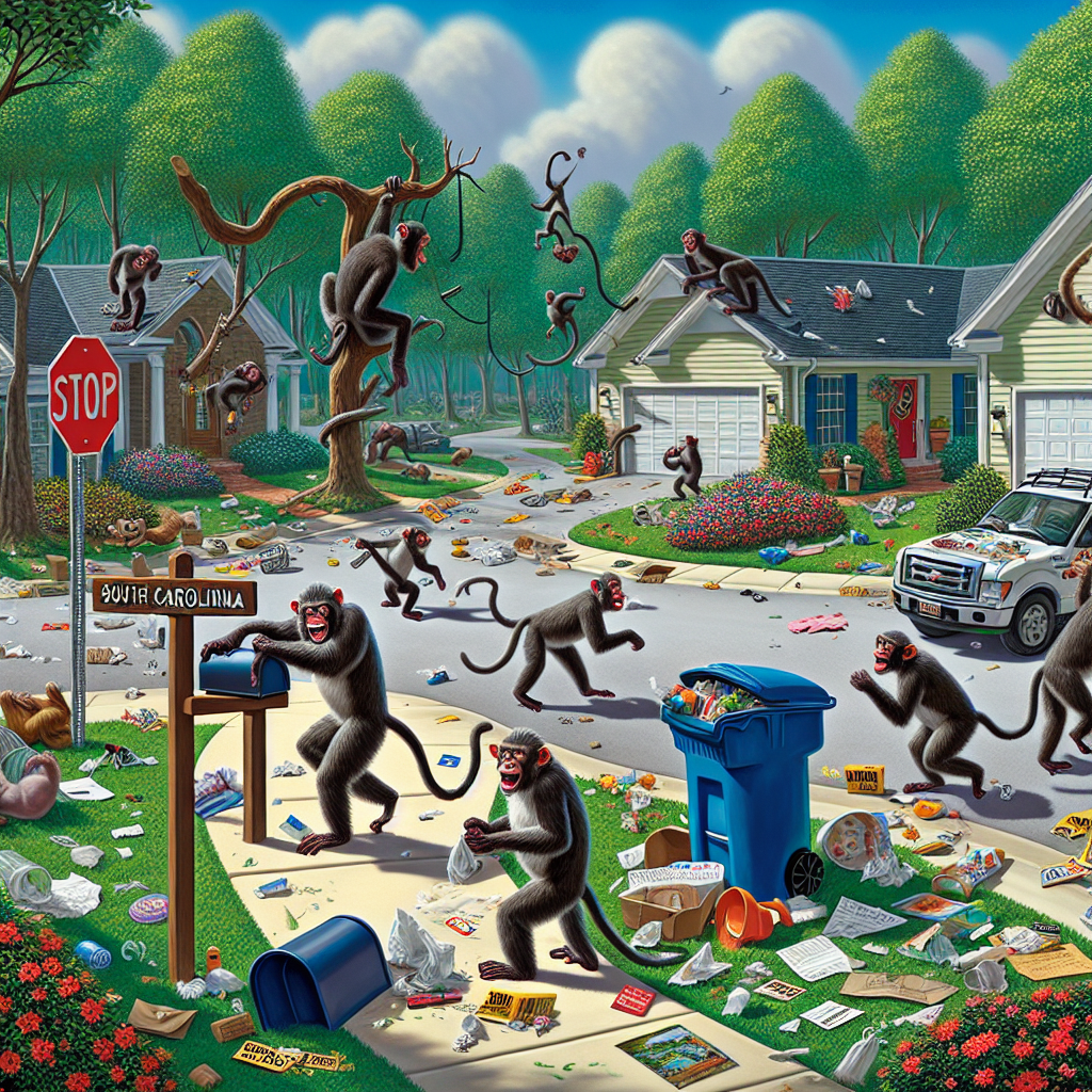 MONKEY MAYHEM: SOUTH CAROLINA UNDER SIEGE AS ROGUE PRIMATE ARMY DOWNSIZED, BUT NOT DEFEATED

In a stunning update, officials announced that only six marauding monkeys remain at large after a chaotic escape from a South Carolina research facility earlier this month
