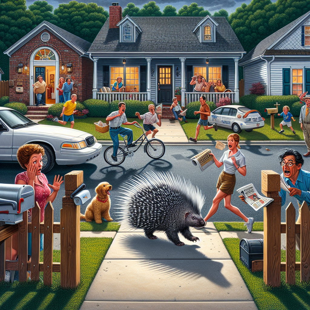 BREAKING: Porcupine Pandemonium Hits Tennessee Suburbs as Prickly Pet Makes Great Escape

In a bizarre incident that has left residents of a quiet Tennessee neighborhood quaking in their boots, a feisty porcupine named “Prickles” broke free from his enclosure and brought the community to a standstill
