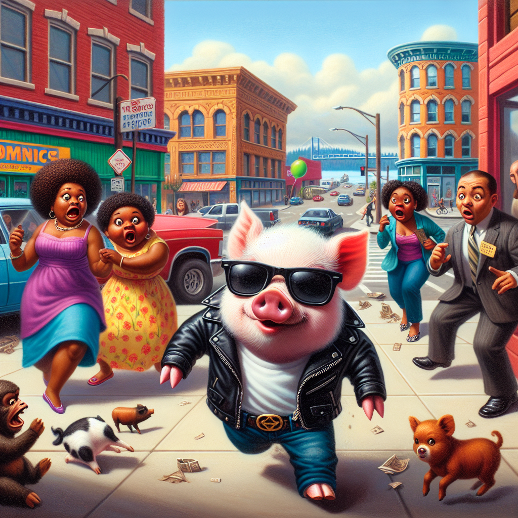 BREAKING: FUGITIVE FARM FURY UNLEASHED ON TACOMA STREETS!

In a jaw-dropping display of porcine panache, a pint-sized perpetrator known only by his alias “Notorious P
