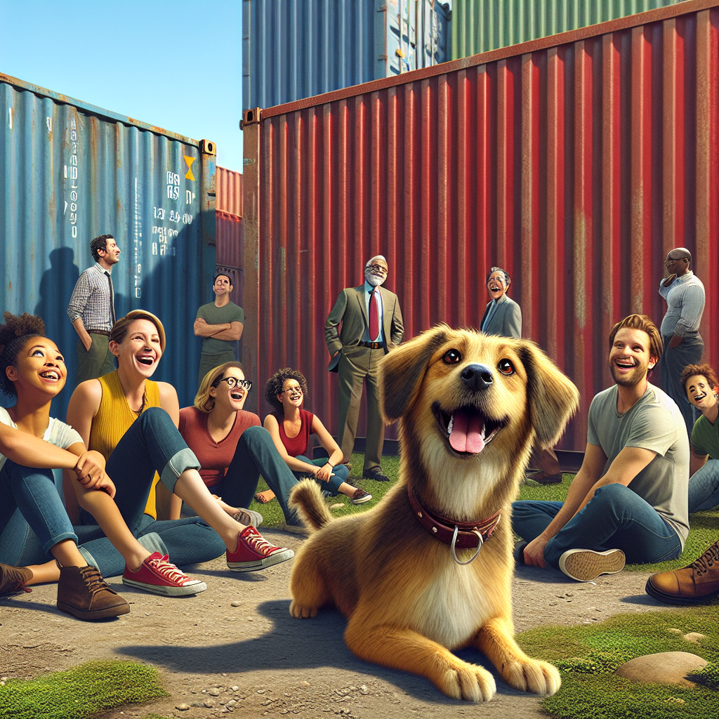 Shipping Container Mischief: Local Pup Discovers New Way to Impress Humans

Pawsville, USA – In an astonishing event that served as a stark reminder of both canine curiosity and the lengths dogs will go to for attention, a lovable mutt named Max made headlines this week after being rescued from an unexpected predicament beneath a heavy shipping container