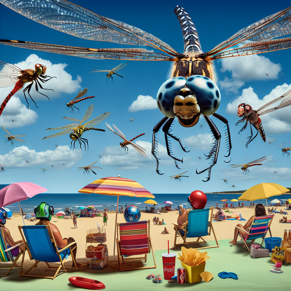 BREAKING: Dragonfly Apocalypse Hits Rhode Island, Residents Advised to Wear Helmets and Carry Snacks

PROVIDENCE, RI – In a bizarre and terrifying turn of events, a swarm of gargantuan dragonflies descended upon Scarborough State Beach in Rhode Island, leaving a trail of bewildered beachgoers and destroyed beach umbrellas in their wake