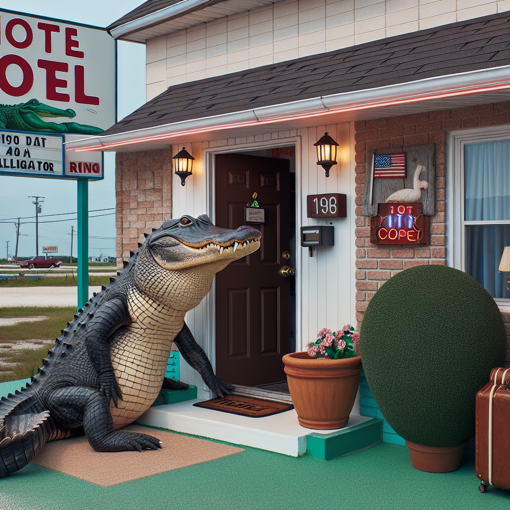 BREAKING: GATOR ALERT ISSUED FOR ENTIRE STATE OF VIRGINIA

In a bizarre incident that has left residents of a small Virginia town shaken to their core, a gargantuan 6-foot alligator was spotted lurking outside a motel room, sending shockwaves throughout the community and prompting a massive search operation