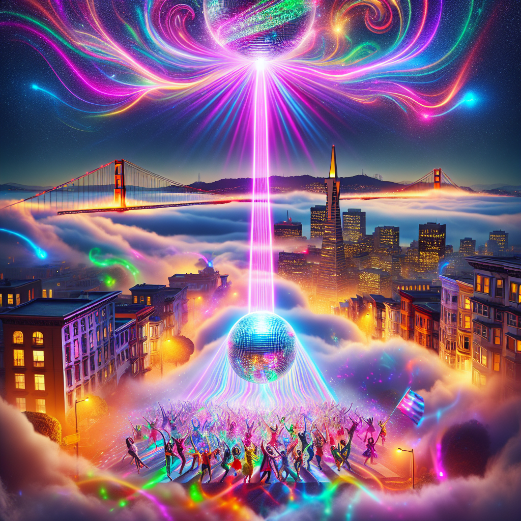 BREAKING: San Francisco Residents Baffled as Giant, Pulsing Laser Beam Descends from Sky, Turns City’s Fog into Disco Party

San Francisco, CA – In a bizarre incident that has left residents scratching their heads and dancing in the streets, a mysterious laser beam appeared in the sky yesterday evening, bathing the city in a mesmerizing, pulsing glow
