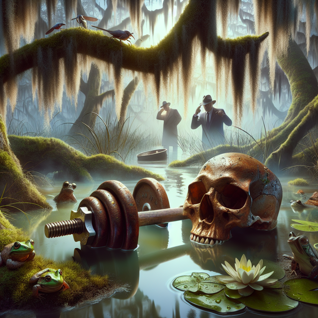 BREAKING: Bizarre Bayou Bafflement as Skull-Dumbbell Combo Leaves Detectives Dumbfounded

In a jaw-dropping, spine-tingling, and downright bewildering discovery, authorities in New Orleans have pulled a human skull out of the murky waters of a local waterway – and that’s not even the strangest part