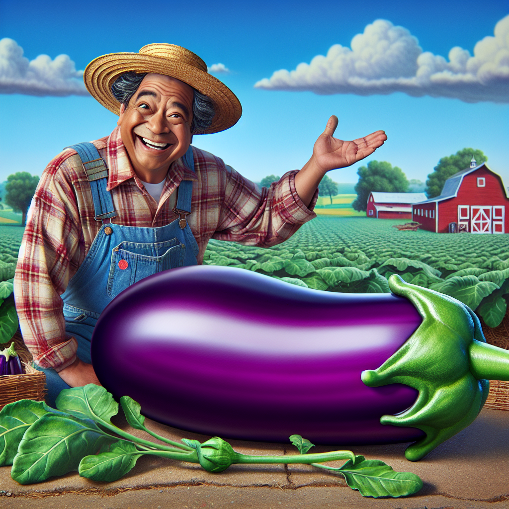 GIANT VEGGIE BONANZA HITS HEARTLAND: IOWA MAN GROWS EGGPLANT OF EPIC PROPORTIONS!

In a jaw-dropping, awe-inspiring, and downright unbelievable turn of events, Bubba “The Vegetable Vagabond” Jenkins, a self-proclaimed eggplant aficionado from rural Iowa, has shattered the world record for the largest eggplant ever grown!

According to eyewitnesses, Jenkins’ gargantuan eggplant tipped the scales at a mind-boggling 8
