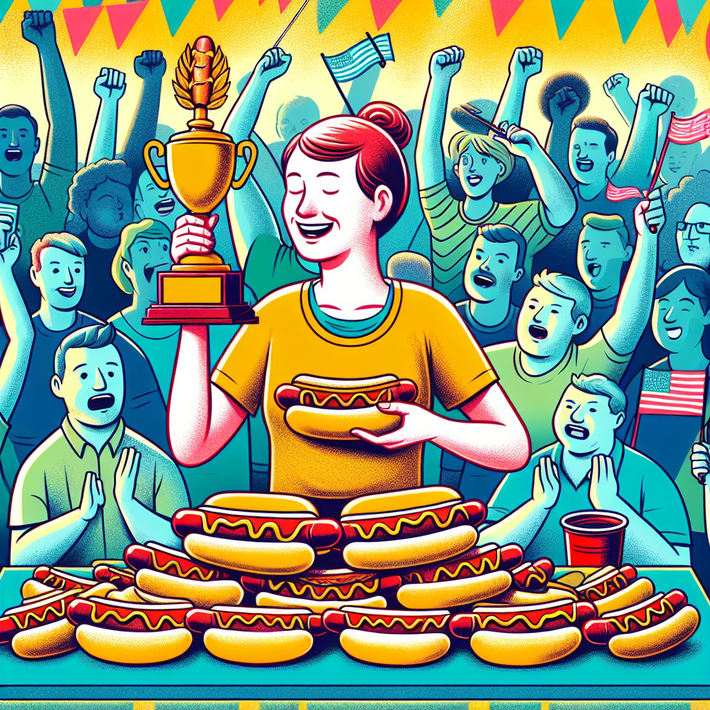 BREAKING: MIKI SUDO MAKES HISTORY WITH 10TH CONSECUTIVE HOT DOG EATING TITLE

In a jaw-dropping display of gluttony, defending champion Miki Sudo of Florida cemented her status as the Queen of Competitive Eating by downing a mind-boggling 72 hot dogs in 10 minutes to win her 10th consecutive Nathan’s Famous Fourth of July hot dog eating contest title