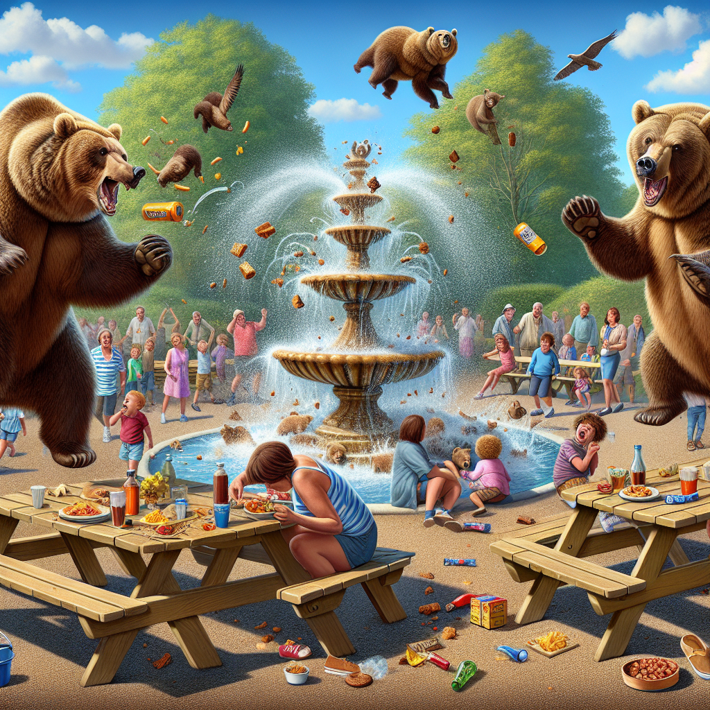 BREAKING: FURY OF THE BEARS: EUROPEAN BROWN BEHEMOTHS WREAK HAVOC AT BRITISH WILDLIFE PARK

In a jaw-dropping, spine-tingling, and utterly absurd turn of events, two marauding European brown bears broke free from their enclosure at the normally tranquil British Wildlife Park and embarked on a rampage of unbridled gluttony
