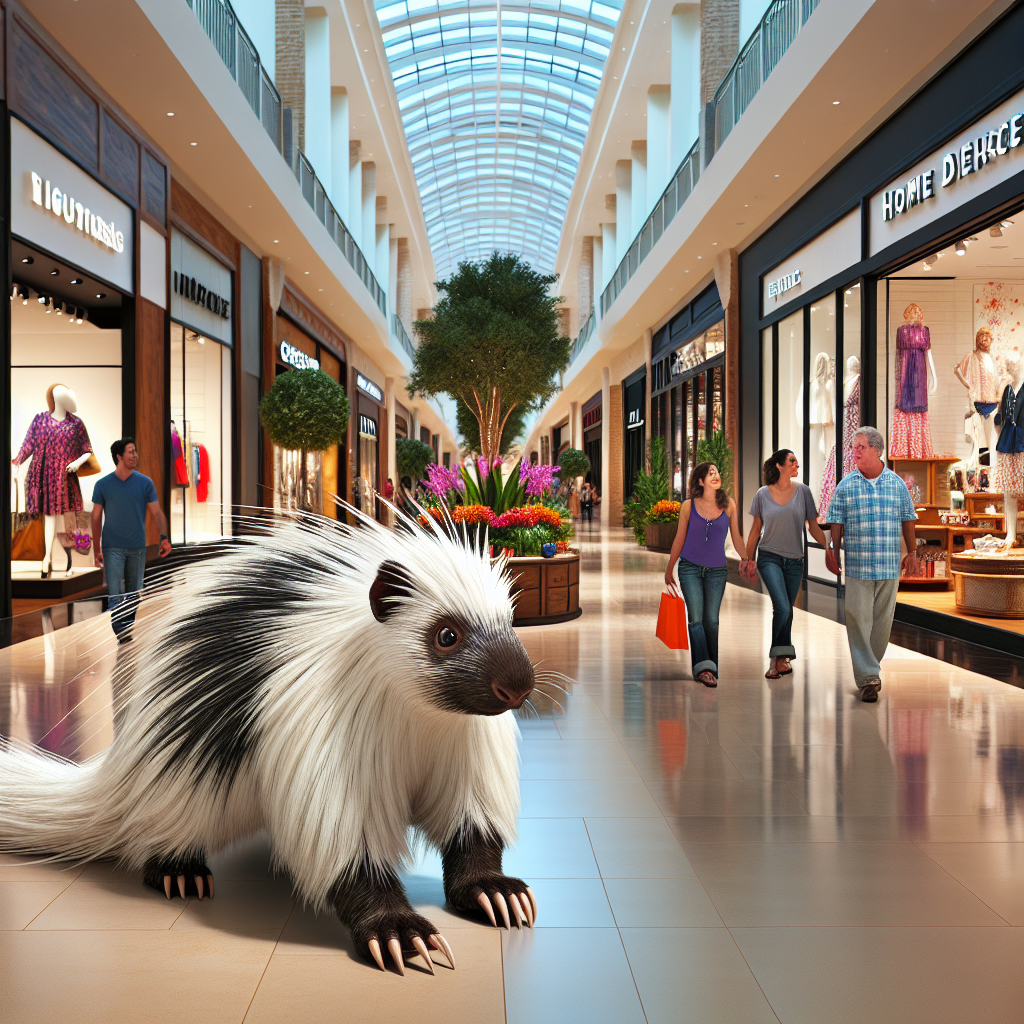 Porcupine Spotted Aimlessly Window Shopping at Local Texas Mall, Experts Remain Perplexed

In a shocking twist of events that has left wildlife experts scratching their heads, a porcupine was caught wandering around the trendy Lone Star Mall in Texas, presumably in search of the latest fashion trends or perhaps contemplating a new home décor