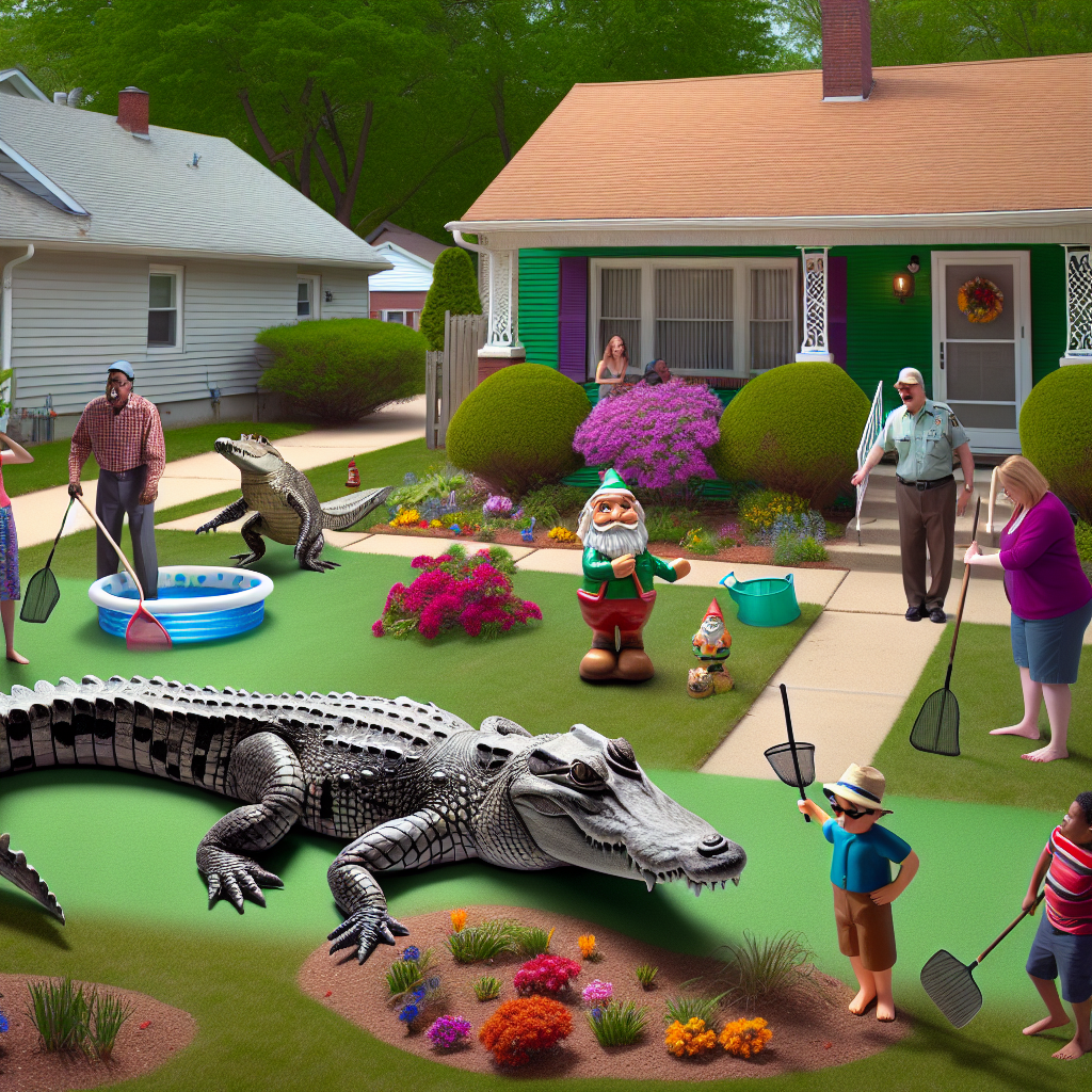 BREAKING: Crocodile Crisis Averted in Suburban Michigan

In a bizarre incident that has left residents of Hampton Township shell-shocked, a 3-foot South American crocodile was spotted roaming free in a front yard, prompting a daring rescue operation by local authorities