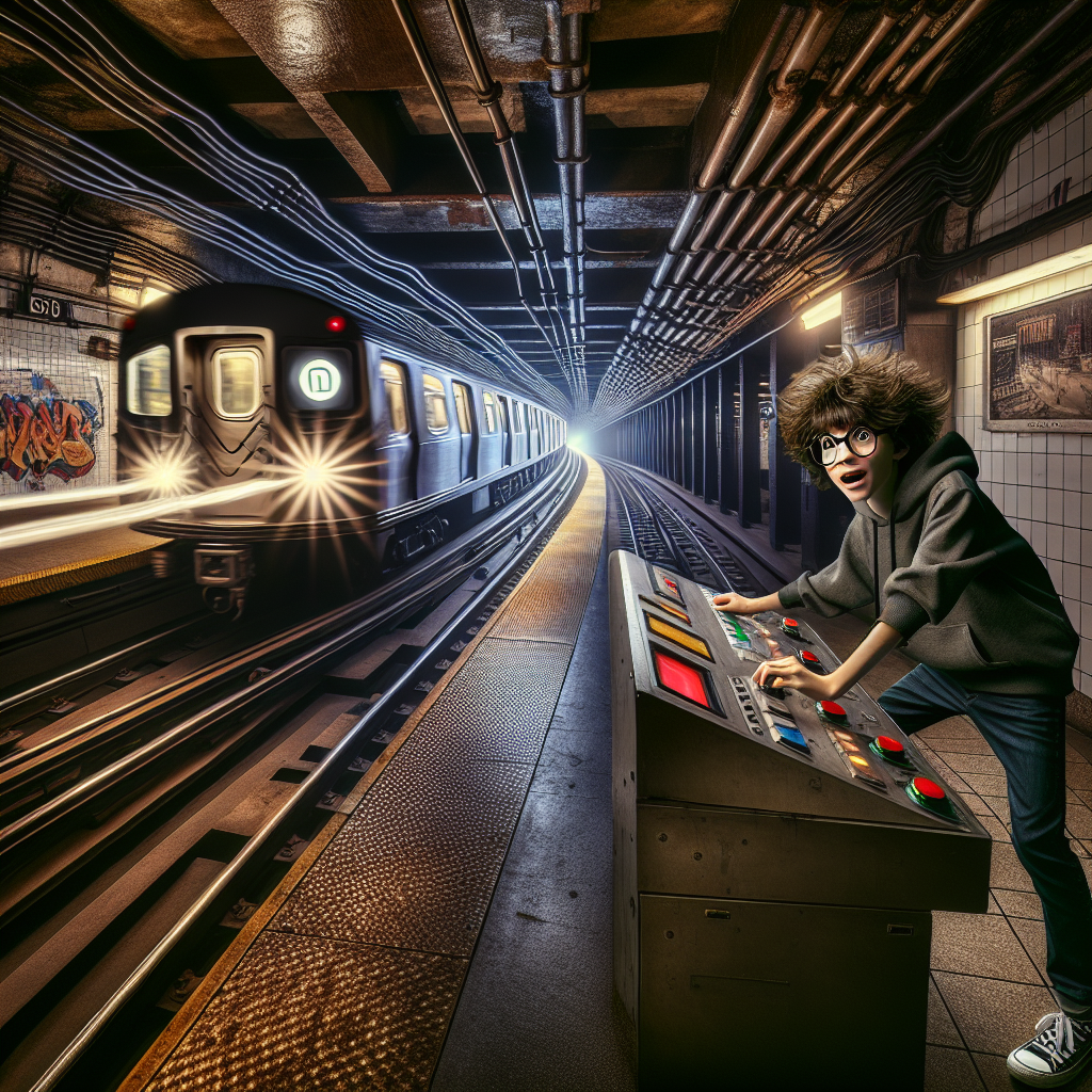 BREAKING: TEENAGE TRAIN TYRANT TAKES NYC SUBWAY ON WILD RIDE

In a jaw-dropping display of teenage recklessness, police have apprehended one of the daredevils who commandeered an empty New York City subway train and took it on a thrilling, albeit short-lived, joyride through the city’s underground tunnels