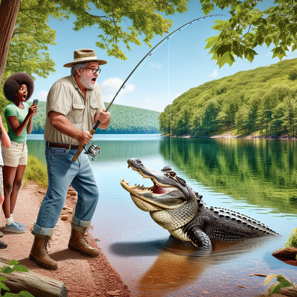 Local Angler Successfully Adds “Alligator Whisperer” to Resume After Hooking 4-Foot Gator in Pennsylvania Lake  

In a totally mundane turn of events that nobody saw coming, an adventurous angler decided to take his fishing skills to the next level at a picturesque Pennsylvania lake this week