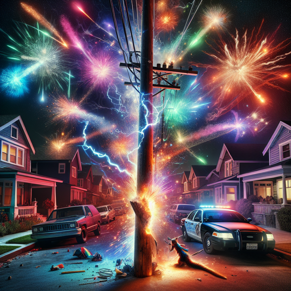 BREAKING: LIGHTNING STRIKES, UTILITY POLE TURNS INTO GIANT FIREWORK, POLICE DASH CAM CAPTURES CHAOS

In a jaw-dropping, eyebrow-raising, and downright unbelievable turn of events, a police dashboard camera in South Carolina captured the electrifying moment a lightning bolt struck a utility pole, causing a massive explosion that sent shockwaves throughout the entire neighborhood